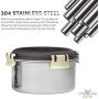 2-Pack Stainless Steel Storage Bowls with Clear Airtight Lids - Leak-Proof, Stackable Snapware Lunch or Snack Boxes for School, Camping, Travel - 12 Ounce and 20 Ounce 2-Pack Stainless Steel Storage Bowls with Clear Airtight Lids - Leak-Proof, Stackable Snapware Lunch or Snack Boxes for School, Camping, Travel - 12 Ounce and 20 Ounce