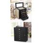 Kendal Huge Leather Jewelry Box/Case/Storage LJC-SHD5BK (Black)