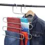 Beauty-inside Multilayer Fish Bone Shape Stainless Steel Clothing Storage Racks Clothes Hanger Storage Holder Wardrobe Laundry Drying Rack,Plastic White