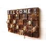 Personalized Key Holder, Welcome Sign, Fathers Day Gift, Wood Key Holder, Key Hanger, Wall Key Holder, Wooden Key Holder, Rustic Key Holder