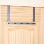 KeepTpeeK Over The Door Hook Hanger Organizer for Coats, Hoodies, Hats, Scarves, Purses, Leashes, Bath Towels & Robes Men and Women Clothing Rack 5 Hooks (Black)