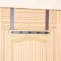 KeepTpeeK Over The Door Hook Hanger Organizer for Coats, Hoodies, Hats, Scarves, Purses, Leashes, Bath Towels & Robes Men and Women Clothing Rack 5 Hooks (Black)