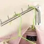 Da Jia Stainless Steel 12.6inch Wall-Mounted Brushed Rotating Clothes Hanger Drying Rack with Swing Arm Holder for Home Closet Storage(A 5 Hooks) Da Jia Stainless Steel 12.6inch Wall-Mounted Brushed Rotating Clothes Hanger Drying Rack with Swing Arm Holder for Home Closet Storage(A 5 Hooks)