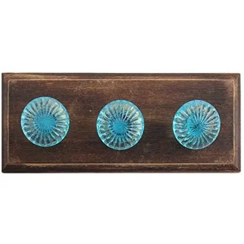 Indianshelf Handmade 1 Artistic Vintage Blue Wooden Royal Big Daisy Key Hooks Hangers/Clothes Hooks for Doors Indianshelf Handmade 1 Artistic Vintage Blue Wooden Royal Big Daisy Key Hooks Hangers/Clothes Hooks for Doors