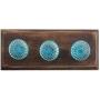 Indianshelf Handmade 1 Artistic Vintage Blue Wooden Royal Big Daisy Key Hooks Hangers/Clothes Hooks for Doors