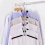 biliten Multifunctional Stainless Steel Hanger, Seamless Sponge Slip-Resistant Multi-Layer Clothes Hanging Shawl Cloth Closet Hanger Rack