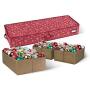Covermates Keepsakes - 56PC Adjustable Underbed Ornament Storage Bag - Holds 6 Inch Ornaments - Heavy Duty Material - FlexGrid Adjustable Compartments - ID Window - Holiday Storage - Red Snowflake Covermates Keepsakes - 56PC Adjustable Underbed Ornament Storage Bag - Holds 6 Inch Ornaments - Heavy Duty Material - FlexGrid Adjustable Compartments - ID Window - Holiday Storage - Red Snowflake