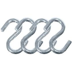 Paracord Planet - 4 Packs - S Shaped Hooks S Hanging Hooks S Metal Hanger - 3/8 Inch Thick, 3 Inches Long