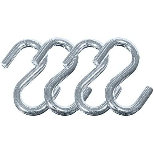 Paracord Planet - 4 Packs - S Shaped Hooks S Hanging Hooks S Metal Hanger - 3/8 Inch Thick, 3 Inches Long