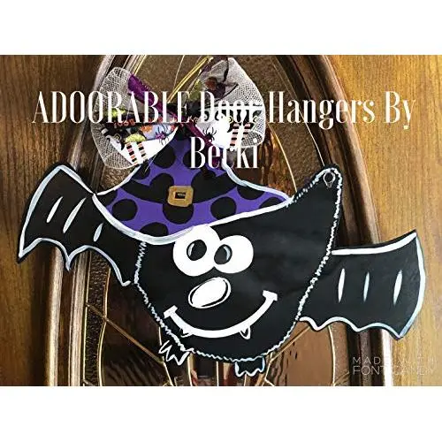 Spooky Bat Halloween Door Hanger Wood Cut Out Spooky Bat Halloween Door Hanger Wood Cut Out
