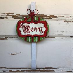 AGD Christmas Decor - Designer MERRY Bulb Wreath Door Hanger