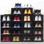 Shoe Sneaker Storage Boxes 2 Pack Clear Stackable Containers Display Drawers Organizer Shoe Sneaker Storage Boxes 2 Pack Clear Stackable Containers Display Drawers Organizer