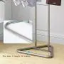 COAT RACK, Office Bedroom Living Room Hanging Bag Clothes Rack, Floor Hanger, Silver, Small Footprint, Thick Tubing, Lightweight and Stable