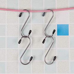 4pcs Stainless Steel Hanger Clasp Rack Shape Hooks for Clothes Pot Pan Towel Dish Cloth Hanger Hooks