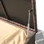 Super Patio Outdoor Patio Storage Box, Brown Wicker Storage Bin Deck Box, 88 Gallon