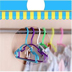 Portable Clothes Drying Rack Baby Clothes Hangers Plastic Anti Skid Clothes Hangers Skirt Pants Clothes Hanger 20pcs Random Color