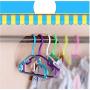 Portable Clothes Drying Rack Baby Clothes Hangers Plastic Anti Skid Clothes Hangers Skirt Pants Clothes Hanger 20pcs Random Color