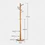 COAT RACK ZHIRONG Hangers Floor-Standing Bamboo Bedroom Clothes Rack 9 Hooks Bag Rack Hat Holder Scarf Rack Corner (Color : A) COAT RACK ZHIRONG Hangers Floor-Standing Bamboo Bedroom Clothes Rack 9 Hooks Bag Rack Hat Holder Scarf Rack Corner (Color : A)