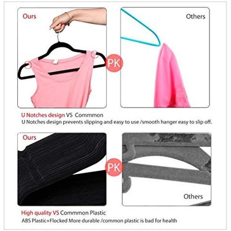 Yaheetech Non Slip Velvet Hangers - 100 Pack Clothes Hanger