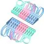 DurReus 24 Pack Plastic Clothespins Rope Windproof Clothes Hanger Clips Anti-Slip Laundry Pins Drying Clothing Clamps with Sturdy Steel Spring DurReus 24 Pack Plastic Clothespins Rope Windproof Clothes Hanger Clips Anti-Slip Laundry Pins Drying Clothing Clamps with Sturdy Steel Spring