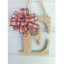 Front Door Décor-Shabby Chic Burlap Monogram