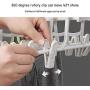 Loouer 6-in-1 Foldable Hanger with Clip Multi-Functional 360° Rotating Hanger Space Saving Cascading Clothes Organizer for Jeans Pants Shirt