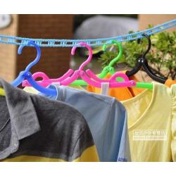 Plastic Travel Folding Foldable Portable Mini Clothes Hanger Color Deep Blue Pack of 5