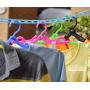 Plastic Travel Folding Foldable Portable Mini Clothes Hanger Color Deep Blue Pack of 5
