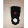 Free ship to USA - 5 piece set - Chef - 1 CROCHET Plastic Scrubber, Towel holder, KITCHEN hand full TOWEL light weight terry cloth, hot pad & towel hanger- BLACK 100% cotton yarn