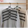 2pcs Space Saving Storage Racks Coat Hanging Wardrobe Organizer Trouser Multi Layers Multifunctional Home Clothes Hangers Towel Hook