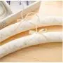 10 Pcs Top Grade White Cotton Fabric Padded Clothes Hanger Rack with Bowknot, Anti-Slip Dress Shirts Hanger with Embroidery