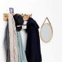 XJRHB Coat Rack - Wall Coat Hook Porch Coat Hook Hanger Clothes Hook (5 Hook / 6 Hook) (Size : 5 Hook Wood Color)