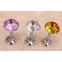 EleCharm 1 Pair Colored Crystal Curtain Wall Hook Tie Back Clothes Hanger (Purple)