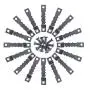Swpeet 120 Pcs Sawtooth Picture Frame Hanging Hangers Double Hole with Screws, for Home Decoration Creative Picture Frame Hanging (Black)