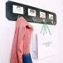 XFY YXF-Wooden Coat Rack Simple and Modern Hanging Aluminum Alloy Coat Rack Wall Hanging Hanger Hook White Creative Clothes Rack YXF-@@