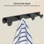 Zerone Punch Free Wall Mounted Hook Decor Clothes Coat Hat Bags Towel Hanging Rack Holder Hanger