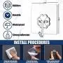 Adhesive Hooks, Premium Wall Hooks,Transparent No-Rust Seamless Adhesive Wall Hooks, It is Widely Used in Various Surfaces Hooks-20PCS, 22 lbs(MAX) Heavy Duty Self Adhesive Hooks