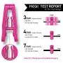 MEQI Plastic Finger Clips for Slim-line Clothes Hangers Set of 100 Hot Pink Hanger Clips