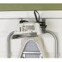 Household Essentials 144222 Over The Door Small Ironing Board With Iron Holder | Natural Cotton Cover