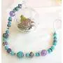 Purple and Turquoise Air Plant Hanger