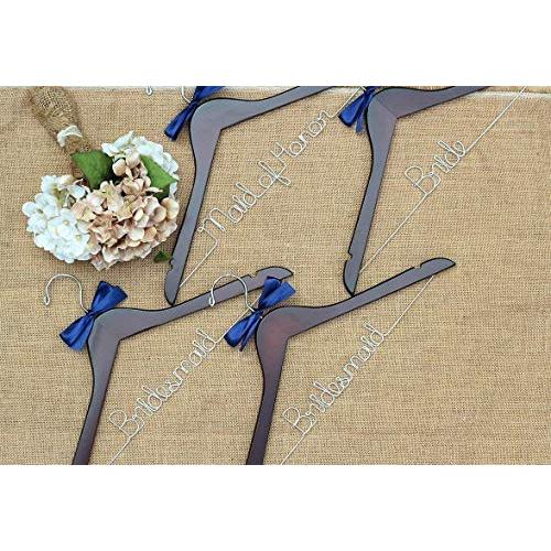 Set of 4 Bridal Party Hangers, Custom Hanger, Wedding Party Hangers, Bridesmaid Gift, Bride Hanger