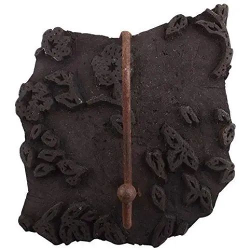Indianshelf Handmade 1 Artistic Vintage Black Wooden Block Rail Hooks Hangers/Key Hooks for Modern Wall Indianshelf Handmade 1 Artistic Vintage Black Wooden Block Rail Hooks Hangers/Key Hooks for Modern Wall