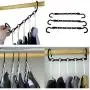 10PC Random Color 5 Holes Multi-Door Holder Circle Clothes Hanger Decoration Clothes Holders Multifunction Paste Plastic Scarf Clothes Hanger