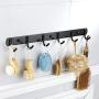 Jili Online Oil Rubbed Bronze Wall Mount Row Coat Clothes Hanger Bath Towel Hook - Black, 6 Hooks