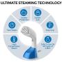 PurSteam 1400-Watt Steamer for Clothes, Wrinkle Remover, Fast Heat-up, Large Detachable Water Tank, Exact Measure Filler Cup and 2 in 1 Brush Included