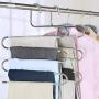 Myfolrena Pants Hangers, Updated S Shaped Hanger Non Slip Clothes Hanger Space Saving for Jeans Trousers Slacks Leggings (Teal-6 Pack)