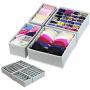 quysvnvqt 4Pcs/Set Fashion Storage Boxes Storage Supplies Houseware Underwear Bra Socks Organizer Drawer Divider Storage Boxes Case for Home - Gray quysvnvqt 4Pcs/Set Fashion Storage Boxes Storage Supplies Houseware Underwear Bra Socks Organizer Drawer Divider Storage Boxes Case for Home - Gray