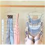 2pcs Foldable Stainless Steel Underwear Hanger Clothes Hanger Underwear Hanger for Drying Towels Bras Baby Clothes Gloves