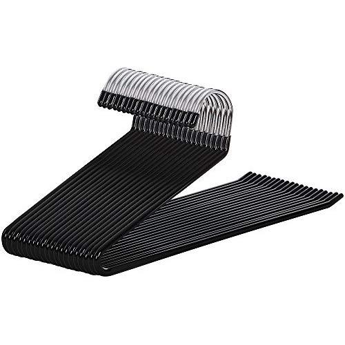 SONGMICS 20 Pack Pants Hangers, Open Ended Easy Slide Trouser Organizers, Non-Slip, Black UCRI004-20