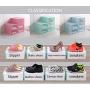 Laitemo Shoe Box,Clear Stackable Storage Shoe Boxes Organizer,4 Colors 12 Pack